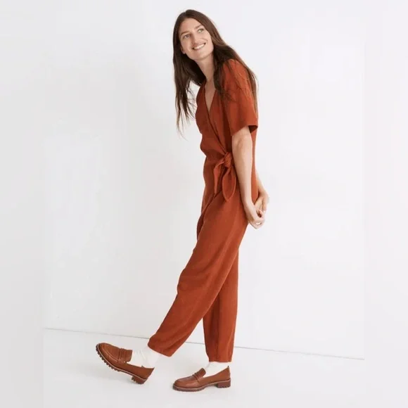 Madewell Knit Tie Knot Jumpsuit in Faded Rust Size XXS
MC983 - Picture 2 of 8